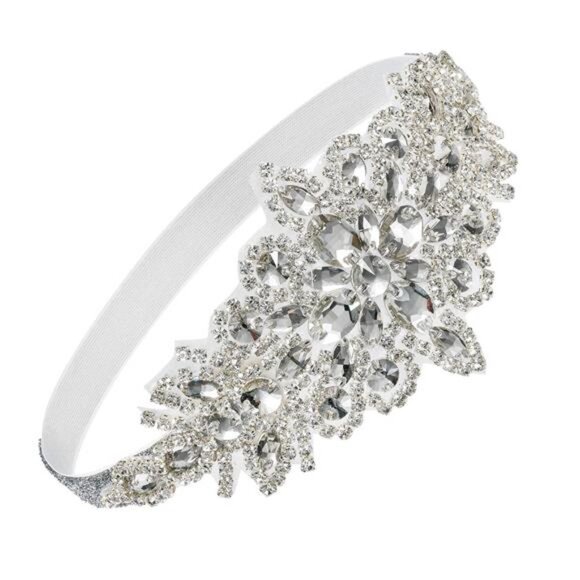 Rhinestone Flapper Headband-Elastic 1920s Headpiece,Great Gatsby HairAccessories main image 5